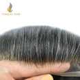 thumbnail image 4 of Mens Toupee Hairpieces Lace Front Human Hair Replacement System Skin PU Men's Wig Units 5X7 #1, 4 of 13