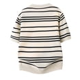 thumbnail image 6 of Maean Mens Short Sleeve Sweaters Ribbed Knit Basic Casual Fashion Crewneck Striped Summer Clothes, 6 of 6