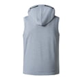 thumbnail image 3 of YOTMKGDO Hoodies for Men, Zip Up Hoodie Men, Men Spring Summer Casual Sports Solid Color Sleeveless Zipper Hoodie Blouse Top, Sleeveless Shirts for Men, Gym Hoodies for Men, Grey, XXL, 3 of 4