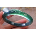 thumbnail image 2 of Certified Icy Green Burma Natural A JADE Jadeite Dragon Bangle Bracelet 57 mm 655805 TN, 2 of 14