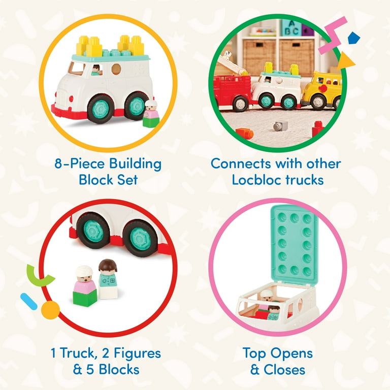 Battat Ambulance Toy with Building Blocks photo 2