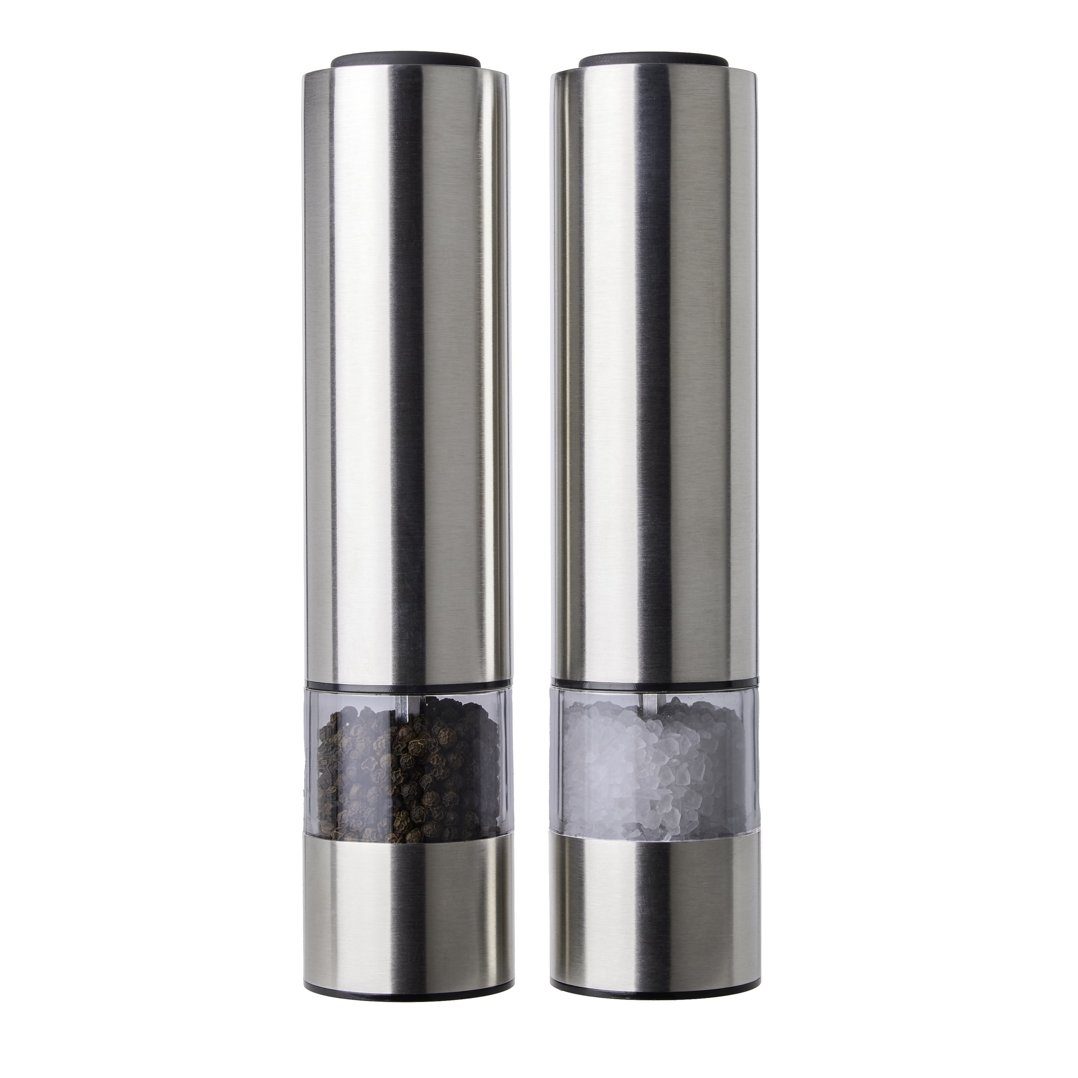 Kamenstein Battery Operated Stainless Steel Salt and Pepper Grinder Set of Two