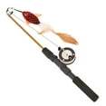 thumbnail image 2 of Interactive Cat Fishing Pole Toy - Flexible Teasing Wand with Red Fish Attachment, Extendable Up to 72cm, Hand Reel Design for Playful Kittens, Sturdy Chew-Proof Cat Teaser Toy, 2 of 9