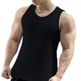 thumbnail image 2 of L-4X Plus Size Tank Tops for Men Big & Tall Sleeveless Crewneck Gym Undershirts Shirts Mens Stretchy Pullover Slim Athletic Workout Running Vests, 2 of 7