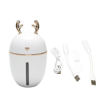 

450Ml Air Humidifier Usb Essential Oil Diffuser Office Aromatherapy Humidificador Difusor With Nightlight Lamp White 3 In 1