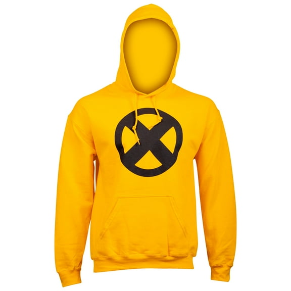 Marvel X-Men Symbol Logo Gold Hoodie-2XLarge