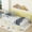 White, variant on DeepRoar Twin Size Floor Bed Frame with Fence and Door, Metal Floor Bed for Boys and Girls, Twin Floor Bed for Bedroom, Black(Without Slats)