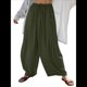 thumbnail image 3 of Pantalones Palazzo Harem Informales Holgados con Cordón para Mujer, para Verano, Playa, Viajes, Vacaciones, con Bolsillos. Verde XL, 3 of 6