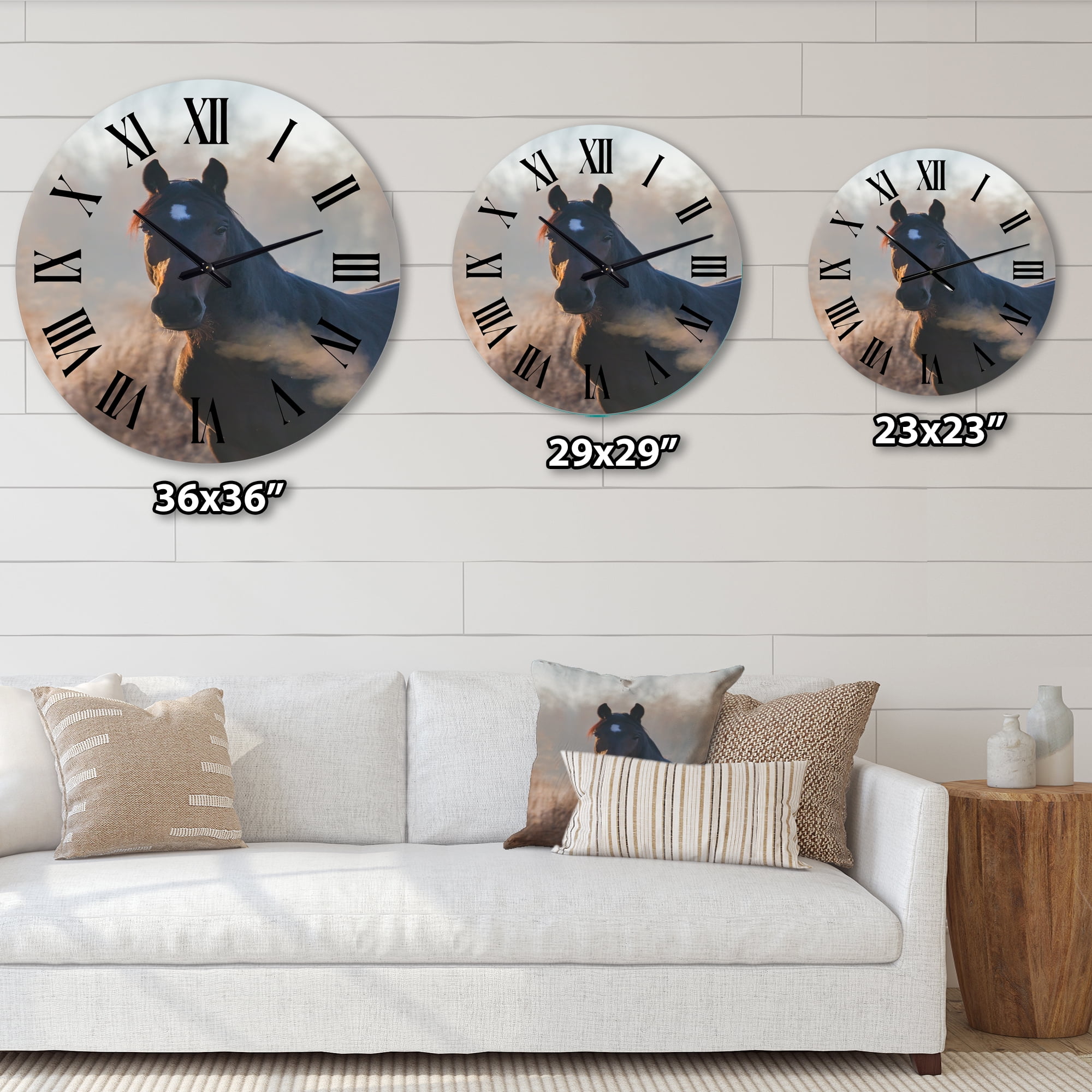 Designart 1 in Farmhouse Wall Clock