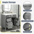 thumbnail image 5 of Harper & Bright Designs 30'' Bathroom Vanity with Sink and 2 Drawers and a Tip-out Drawer, Single Sink Bathroom Vanity Cabinet with Door and Adjustable Shelf, Gray, 5 of 15