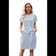 thumbnail image 1 of Vestido Camisero de Verano A Rayas de Corta para Mujer, Informal, con Lazo en la Cintura y Bolsillos, Azul , Talla XL, 1 of 9