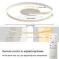thumbnail image 3 of 50cm Dimmable LED Ceiling Light Acrylic Round Chandelier Ceiling Lamp +Remote, 3 of 22
