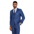 thumbnail image 3 of Tazzio Skinny Fit Sharkskin 3 Piece Suit Set with Wide Peak Lapel, 3 of 4