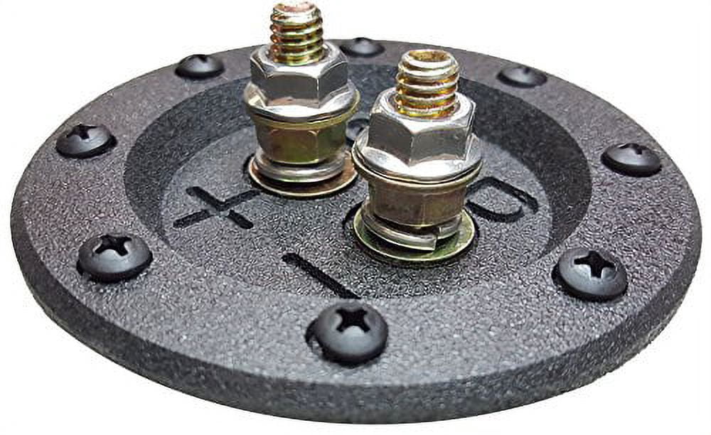 SMD 1 Channel Heavy Duty Speaker Terminal (Grade 8) (3/4" PVC Black) (Round)