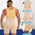 thumbnail image 3 of Anyfit Wear Men's Sleeveless Full Body Shaper Underwear Slimming Compression Bodysuit Shapewear Tummy Control Fajas Para Hombres, 3 of 8