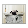 thumbnail image 5 of Stupell IndustriesPug Reading Newspaper in BathroomFramed Wall Art by In House Artist, 5 of 5