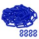 thumbnail image 1 of Cadena de Barrera Uxcell, 6.5 pies, 1" Diámetro, Azul, Eslabones de Cadena de Seguridad de Plástico con Ganchos en S, 1 of 7