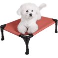 thumbnail image 1 of Elevated Dog Bed, Portable Raised Pet Cot with Washable & Breathable Mesh, No-Slip Rubber Feet for Indoor & Outdoor Use, Small, Orange Red, 1 of 8
