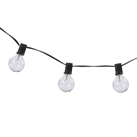 Sterno Home Sterno Home 25-Ft Dimmable Clear Globe Outdoor String Lights G40 Bulbs on Black Cord – For Backyard, Weddings,...