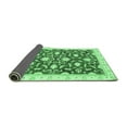 thumbnail image 2 of Ahgly Company Indoor Round Oriental Emerald Green Modern Area Rugs, 3' Round, 2 of 4