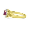 thumbnail image 4 of 14k Yellow Gold Oval Ruby And Diamond Ring, 4 of 6