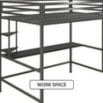thumbnail image 6 of Novogratz Maxwell Metal Full Loft Bed with Desk & Shelves, Gray/ Black, 6 of 22