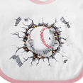 thumbnail image 4 of Inktastic Baseball Breakthrough Boys or Girls Baby Bib, 4 of 4