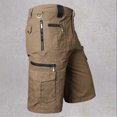 thumbnail image 3 of Migroa Men's Hiking Cargo Shorts 3/4 Relaxed Fit Mens Running Shorts Lightweight Outdoor Shorts for Men Trip Golf Camping Casual with Zipper Pockets Khaki S, 3 of 4