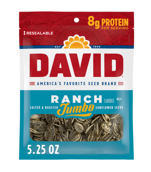 David Sunflower Seeds Variety Pack, 4 Essential Flavors, 5.25 Ounce Each, 1 Bag per Flavor