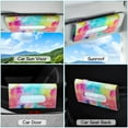 thumbnail image 6 of OTOSTAR Car Sun Visor Mask Holder Case Tissue Box Holder, Artificial Leather Auto Napkin Box Holder Backseat Paper Towel Box with 1 Tissue Refill (Colored Clouds), 6 of 6