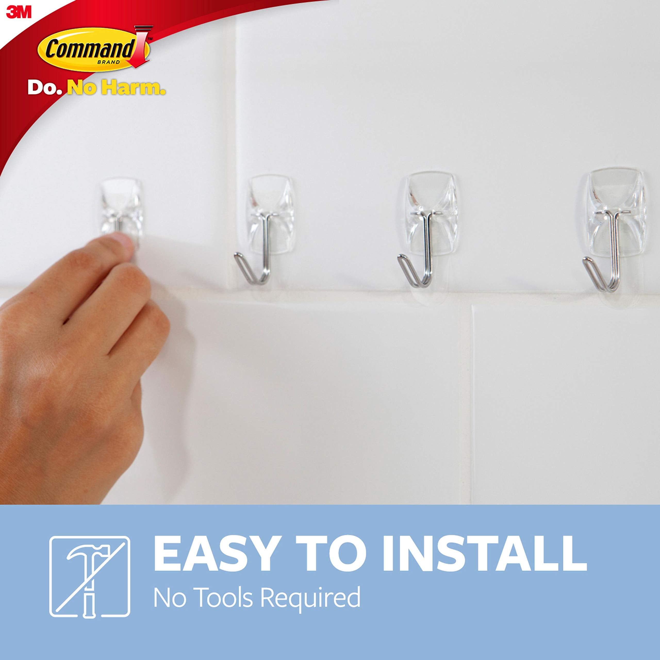 Command™ Small Clear Replacement Strips 17022CLR-16ESF, 16 Strips