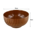 thumbnail image 5 of BUYISI Wooden Bowl Japanese Wood Rice Soup Bowl Salad Bowl Food Container Large Small Bowl For Kids Kitchen Tableware 16CM, 5 of 5