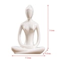 thumbnail image 3 of Figura decorativa de postura de yoga, colección de estatuas, manualidades para escritorio, estante, decoración de mesa Los 7.5x4.5x11cm, 3 of 3