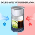 thumbnail image 2 of 20oz Coffee Tumblers Blue Marble Gold Wave Pattern Stainless Steel Vacuum Insulated Travel Tumbler Coffee Cups Mug with Lid and Straw with Cleaning Brush for Cold & Hot Drinks, 2 of 5