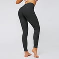 thumbnail image 4 of Gibobby Pantalones de Casuales Leggings de talle para mujer, pantalones de yoga para adelgazar, fruncidos, para levantamiento de glúteos(Negro， S), 4 of 5