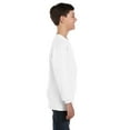 thumbnail image 4 of Gildan G540B Youth Heavy Cotton 100% Cotton Long Sleeve&nbsp;T-Shirt, White, S, 4 of 4