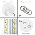 thumbnail image 5 of Lemon Striped Waterproof Fabric Shower Curtain,Yellow Fruit Blue White Geometric Waterproof Fabric Shower Curtain for Bathroom Curtains Bathtubs Hotel Shower Curtains with 12 Hooks Extra Long 72x84, 5 of 8