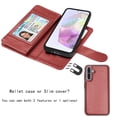 thumbnail image 5 of Takfox Galaxy A16 5G Case,for Samsung Galaxy A16 Wallet Phone Case,Takfox PU Leather Magnetic Detachable Card Holders Shockproof Kickstand Protective [Flip Folio Cover] for Samsung Galaxy A16 -Wine, 5 of 10
