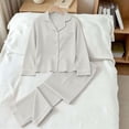 thumbnail image 7 of BXJX Girls Outfit Sets, Long Sleeve Soft Button‑Front 2 Piece Fall Winter Loungewear Sets Silver Size 7-8 T, 7 of 7