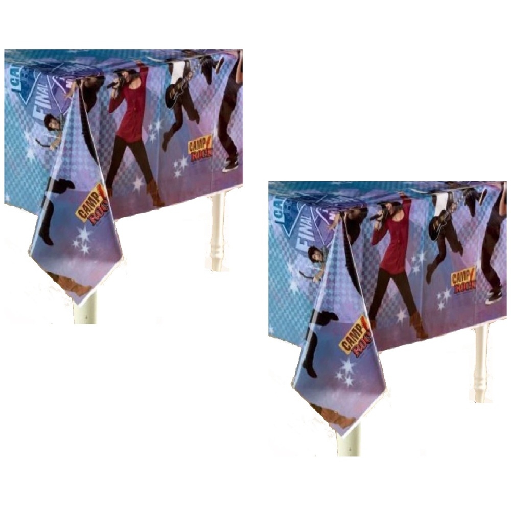 Camp Rock Birthday Party Supplies Decoration Bundle includes  2 Plastic Table Cover