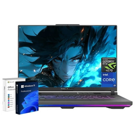 ASUS ROG Strix G16 16” 165Hz Gaming Laptop, GeForce RTX 4070, Intel Core i9-14900HX, 32GB DDR5, 2TB PCIe SSD, Wi-Fi 6E, Backlit keyboard, Windows 11 Pro
