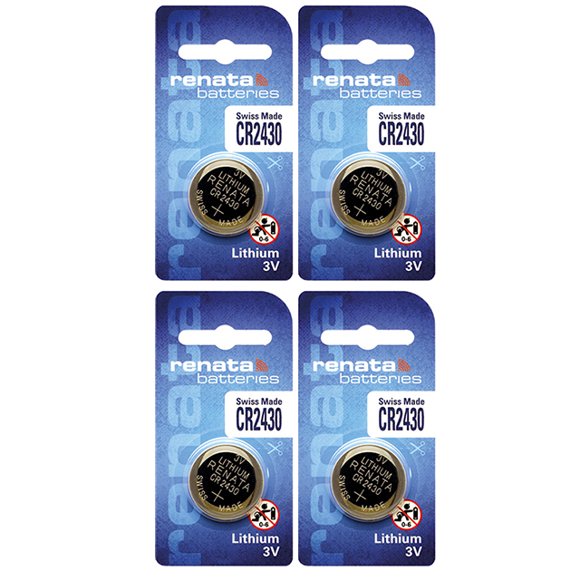4 x Renata CR2430 Batteries, Lithium Battery 2430
