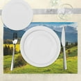 thumbnail image 3 of Ambesonne Landscape Place Mats Set of 4, Summer Morning Lake, Standard Size, Green Blue Yellow, 3 of 6