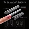 thumbnail image 3 of 280Pcs Sandwich Nail Dual Forms Kit, Long Coffin Nail Molds for Quick Extensions, Clear Plastic Reusable Forms for Nail Gel Acrylic Salon DIY Nail Art Tools, 3 of 9