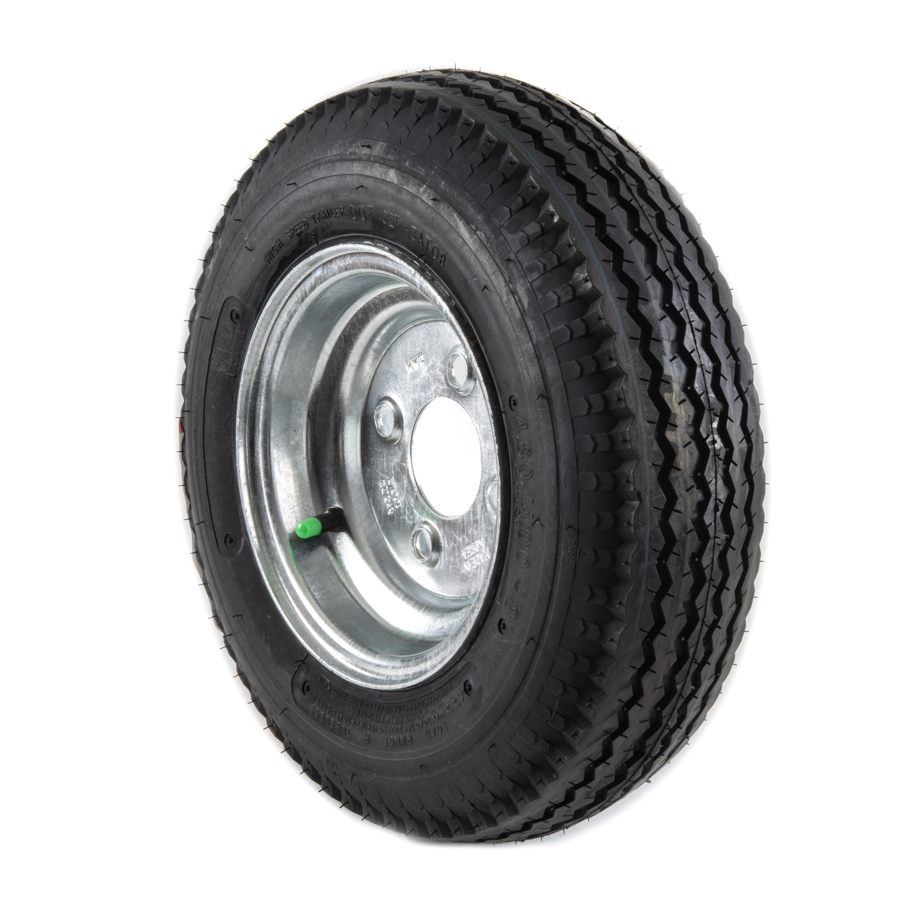 Tredit Load Star 8" 5 Hole Galvanized Trailer Tire (Nitrogen) 480x8 B