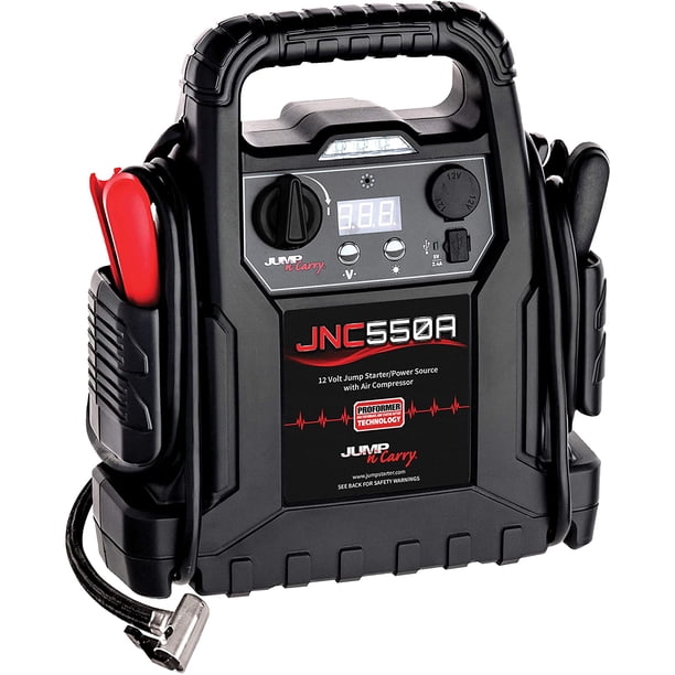Portable Car Battery Jump Starter w/ Power Source & Air
