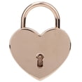 thumbnail image 1 of Heart Lock Love Lock with Key, Padlock for Jewelry Boxes and Small Suitcases 45x59mm, 1 of 7