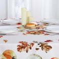 thumbnail image 4 of Thanksgiving Tablecloth Pumpkins Tablecloth Printed Fabric Table Cover Maple Leaf Fall Harvest Rectangle Tablecloth for Dinner Kitchen Party Holiday Decoration 60 * 120 inch, 4 of 6