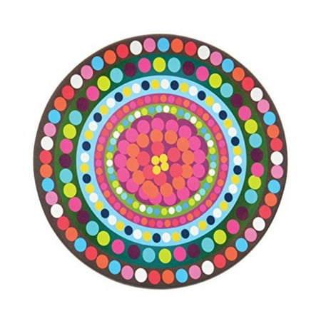 Outdoor Serving Tray French Bull - Melamine Serving Platter - 15-1/2-Inch Round Serving Tray - for Indoor and Outdoor Entertaining - Bindi ()