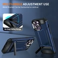 thumbnail image 6 of Decase for iPhone 15 Pro Max 2023 Dual-layer Protector Case,Rugged Dorp Proof Shockproof Built-in Invisible Folding Kickstand TPU Bumpe Hard PC Back Cover Case for iPhone 15 Pro Max,Royalblue, 6 of 8